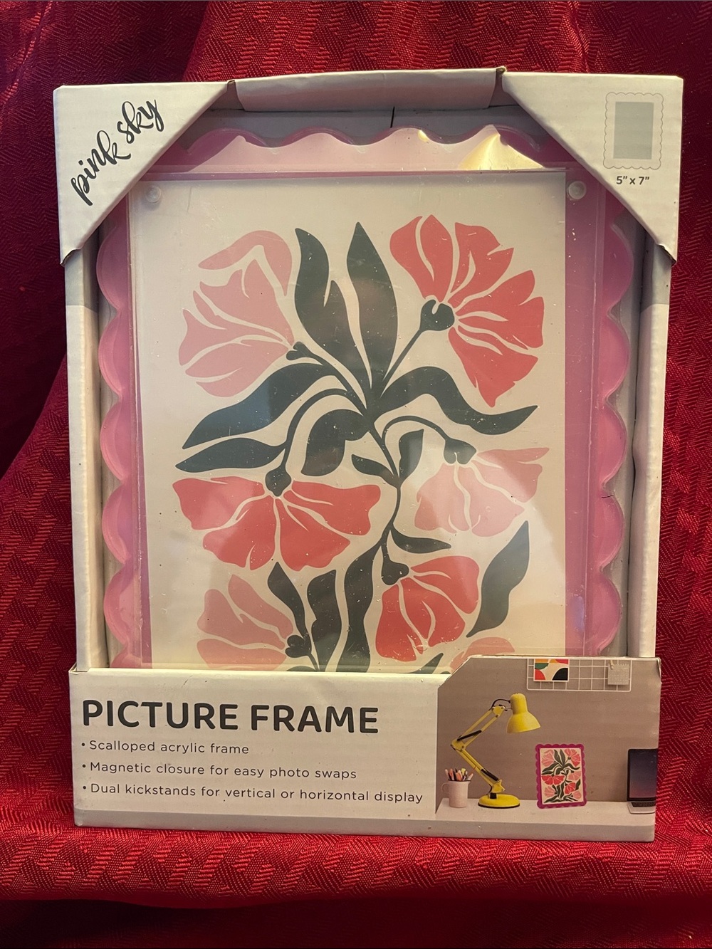 Pink Scalloped Acrylic Picture Frame by Pink Sky